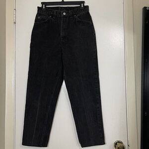 Vintage Levi's Orange tab tapered High waist black jeans 90s SZ 10short 15921